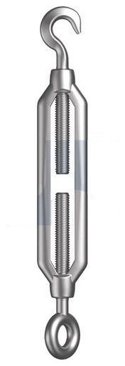 [05TURNBUKM08HE] Turnbuckle HDG Hook to Eye M8 x 125